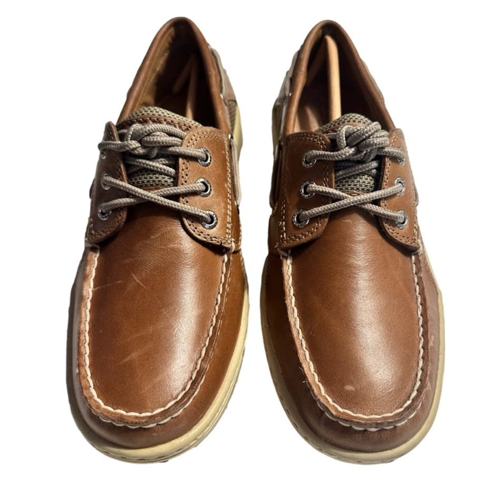 NEW! Sperry Billfish 3-Eye Boat Shoes for Men - Dark Tan - 9